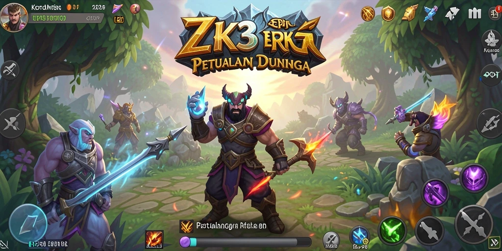 Tampilan gameplay yang menarik dalam ZK3 dengan aksi RPG yang mendebarkan.